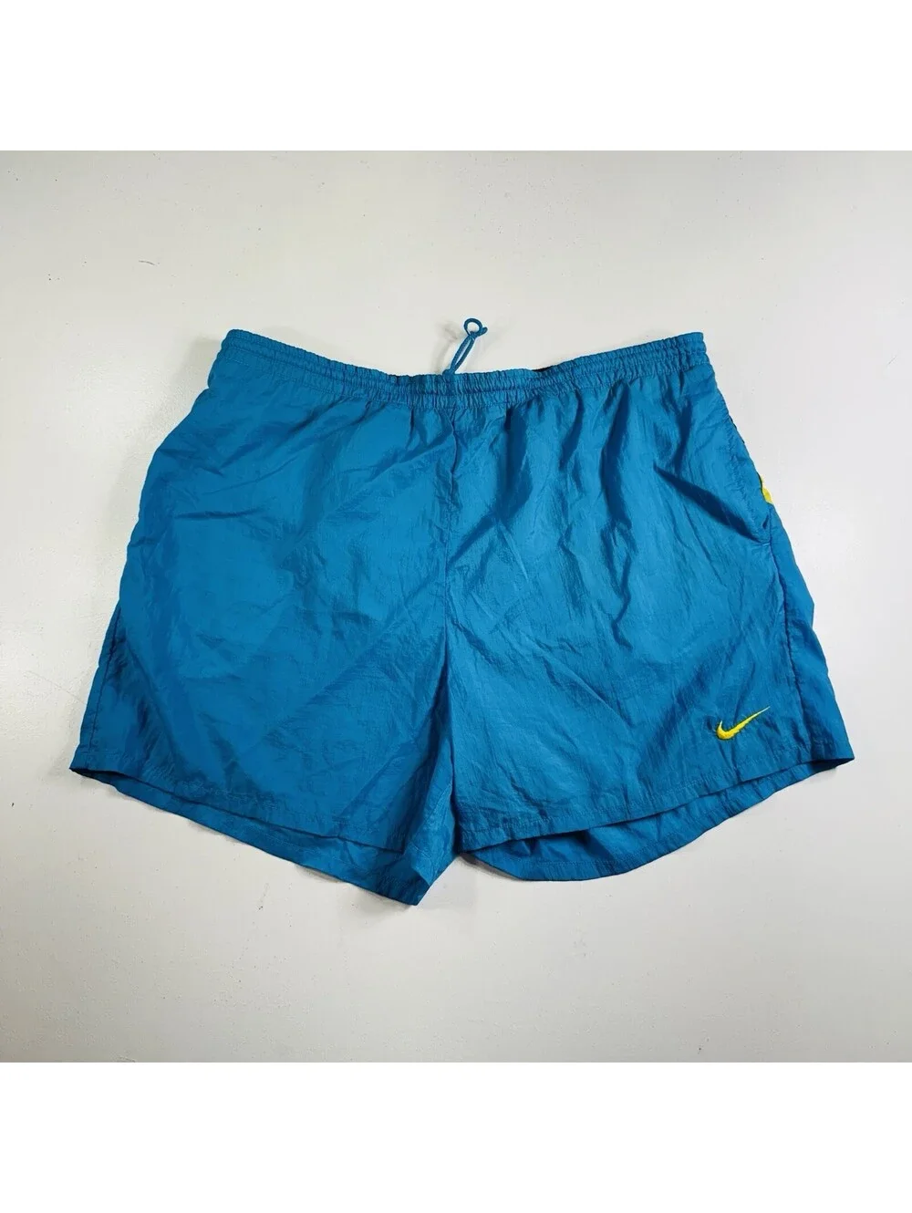 Nike Vintage Swimming Trunks Blue Big Swoosh Men’s Size XL